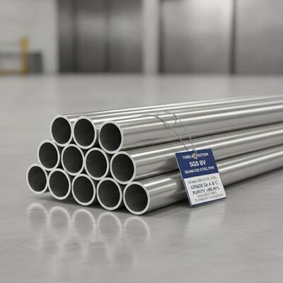 Purity Greater Than 9999 Percent Seamless Steel Pipe and Seamless Steel Tubing with Third Inspection SGS BV and Grade Gr A B C